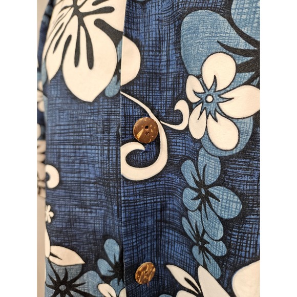 Mens Hawaiian Shirt Hilo Hattie Original Hibiscus Floral Aloha Size Medium K41 - Picture 4 of 8